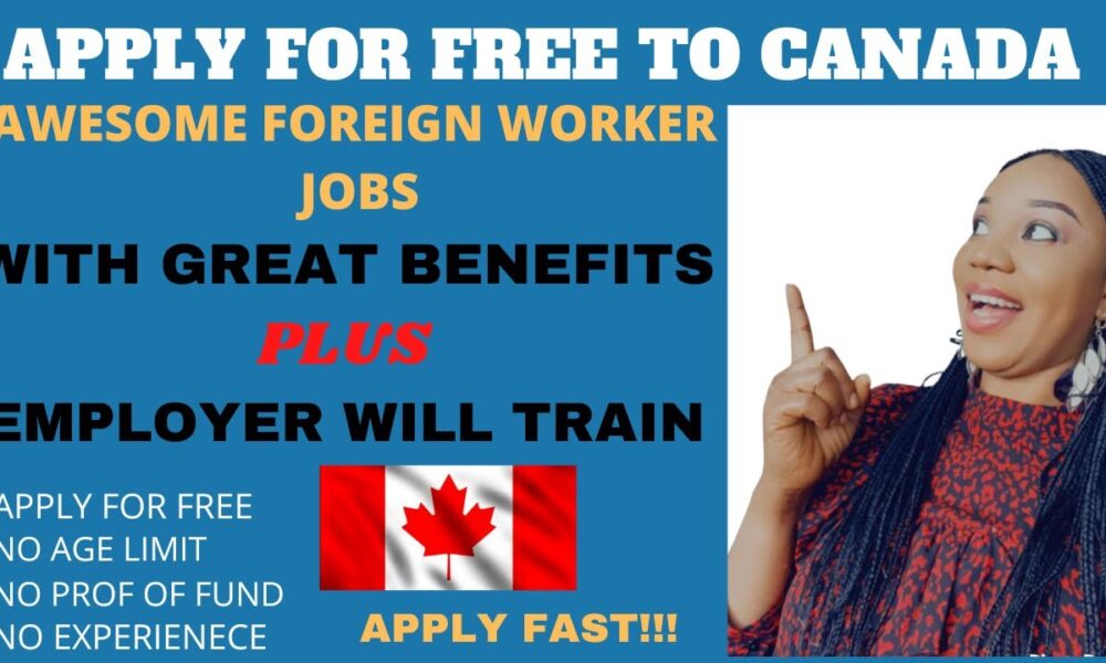 Multiple Jobs in Canada with visa sponsorship for foreigners - Apply Now!!!